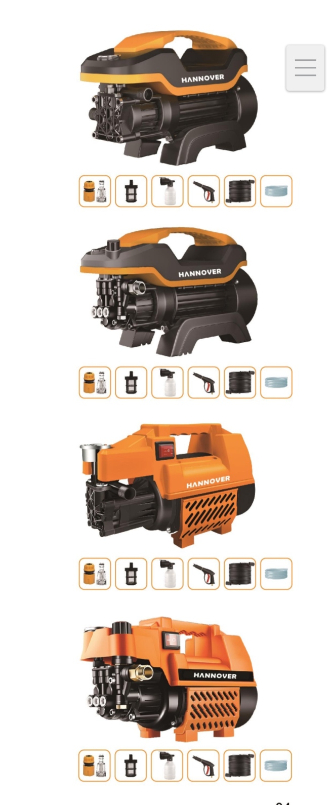 Hannover Portable Pressure Washers Range